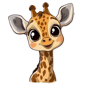 Baby Giraffe Cute Sticker Vinyl Car Decal Sticker – Waterproof & UV-Resistant 4.0" Baby Giraffe Cute Sticker Vinyl Car Decal Sticker – Waterproof & UV-Resistant 4.0"