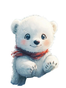 Baby Polar Bear Aru Vinyl Car Decal Sticker – Waterproof & UV-Resistant 4.11"