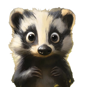 Badger Big Eyes Vinyl Car Decal Sticker – Waterproof & UV-Resistant 4.0" Badger Big Eyes Vinyl Car Decal Sticker – Waterproof & UV-Resistant 4.0"