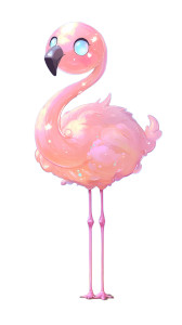 Balloon Flamingo Savannah Vinyl Car Decal Sticker – Waterproof & UV-Resistant 4.0"