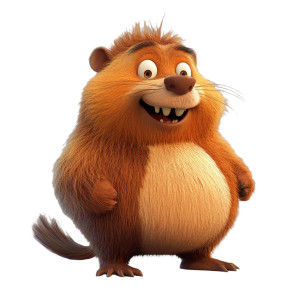 Beaver Bear Hybrid Vinyl Car Decal Sticker – Waterproof & UV-Resistant 4.0"