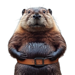 Beaver With Belt Vinyl Car Decal Sticker – Waterproof & UV-Resistant 4.0" Beaver With Belt Vinyl Car Decal Sticker – Waterproof & UV-Resistant 4.0"