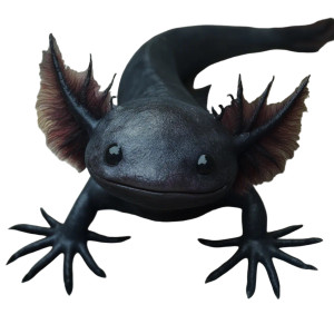 Black Magic Axolotl Vinyl Car Decal Sticker – Waterproof & UV-Resistant 4.0"