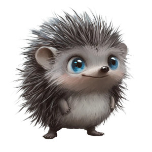 Brave Grey Hedgehog Vinyl Car Decal Sticker – Waterproof & UV-Resistant 4.0"