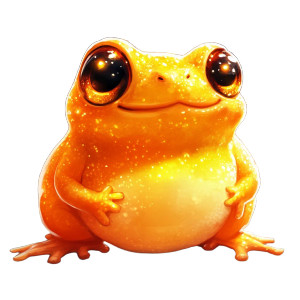 Bright Orange Toad Vinyl Car Decal Sticker – Waterproof & UV-Resistant 4.0"