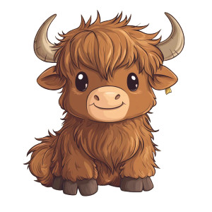 Brown Baby Highland Cow Vinyl Car Decal Sticker – Waterproof & UV-Resistant 4.0" Brown Baby Highland Cow Vinyl Car Decal Sticker – Waterproof & UV-Resistant 4.0"