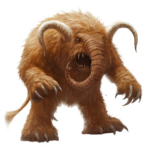 Brown Furry Evil Elephant Vinyl Car Decal Sticker – Waterproof & UV-Resistant 4.0"