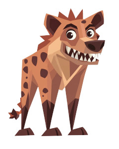 Brown Hyena Vector Vinyl Car Decal Sticker – Waterproof & UV-Resistant 4.0"