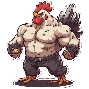 Buff Chicken Sticker Vinyl Car Decal Sticker – Waterproof & UV-Resistant 4.0" Buff Chicken Sticker Vinyl Car Decal Sticker – Waterproof & UV-Resistant 4.0"