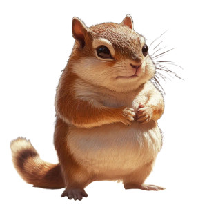 Buff Chipmunk Bully Vinyl Car Decal Sticker – Waterproof & UV-Resistant 4.0"