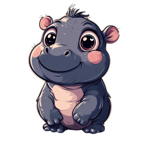 Cartoon Baby Hippo Joyful Vinyl Car Decal Sticker – Waterproof & UV-Resistant 4.0" Cartoon Baby Hippo Joyful Vinyl Car Decal Sticker – Waterproof & UV-Resistant 4.0"