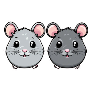 Cartoon Chinchilla Heads Vinyl Car Decal Sticker – Waterproof & UV-Resistant 4.0"