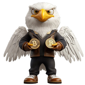 Cartoon Eagle Usdt Coins Vinyl Car Decal Sticker – Waterproof & UV-Resistant 4.0"