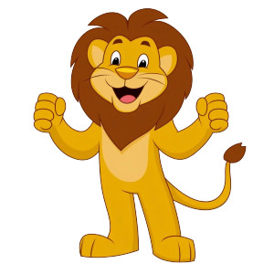 Cartoon Lion Mascot Vector Vinyl Car Decal Sticker – Waterproof & UV-Resistant 4.0"