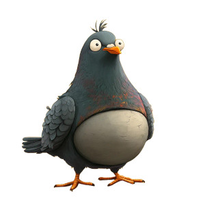 Cartoon Pigeon Beak Bellybutton Vinyl Car Decal Sticker – Waterproof & UV-Resistant 4.0"