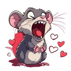 Cartoon Screaming Valentine Opossum Vinyl Car Decal Sticker – Waterproof & UV-Resistant 4.0" Cartoon Screaming Valentine Opossum Vinyl Car Decal Sticker – Waterproof & UV-Resistant 4.0"