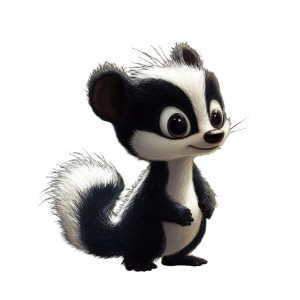 Cartoon Skunk Walking Vinyl Car Decal Sticker – Waterproof & UV-Resistant 4.0"