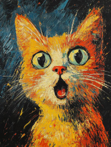 Cat Van Gogh Portrait Vinyl Car Decal Sticker – Waterproof & UV-Resistant 4.0" Cat Van Gogh Portrait Vinyl Car Decal Sticker – Waterproof & UV-Resistant 4.0"