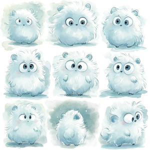 Character Model Sheet Watercolor Vinyl Car Decal Sticker – Waterproof & UV-Resistant 4.0"