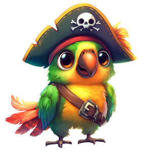 Cheerful Pirate Parrot Vinyl Car Decal Sticker – Waterproof & UV-Resistant 4.0" Cheerful Pirate Parrot Vinyl Car Decal Sticker – Waterproof & UV-Resistant 4.0"