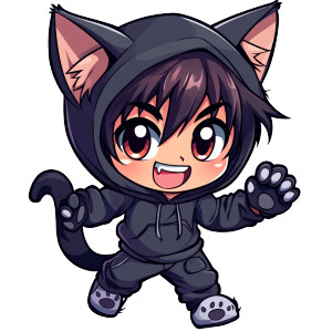 Chibi Cat Boy Emote Vinyl Car Decal Sticker – Waterproof & UV-Resistant 4.0" Chibi Cat Boy Emote Vinyl Car Decal Sticker – Waterproof & UV-Resistant 4.0"