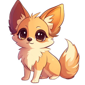 Chibi Chihuahua White Background Vinyl Car Decal Sticker – Waterproof & UV-Resistant 4.0"