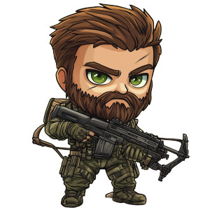 Chibi Cod Crossbow Vinyl Car Decal Sticker – Waterproof & UV-Resistant 4.0" Chibi Cod Crossbow Vinyl Car Decal Sticker – Waterproof & UV-Resistant 4.0"