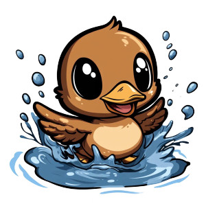 Chibi Duck Splash Vinyl Car Decal Sticker – Waterproof & UV-Resistant 4.0" Chibi Duck Splash Vinyl Car Decal Sticker – Waterproof & UV-Resistant 4.0"