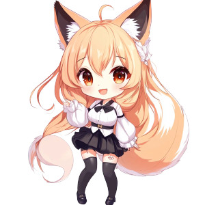 Chibi Fox Vtuber Vinyl Car Decal Sticker – Waterproof & UV-Resistant 4.0" Chibi Fox Vtuber Vinyl Car Decal Sticker – Waterproof & UV-Resistant 4.0"