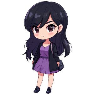 Chibi Girl Pokemon Style Vinyl Car Decal Sticker – Waterproof & UV-Resistant 4.0"