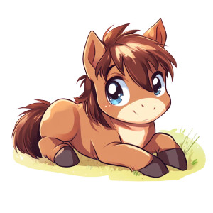 Chibi Horse Lying Vinyl Car Decal Sticker – Waterproof & UV-Resistant 4.0" Chibi Horse Lying Vinyl Car Decal Sticker – Waterproof & UV-Resistant 4.0"