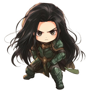 Chibi Male Rogue Manga Vinyl Car Decal Sticker – Waterproof & UV-Resistant 4.0"