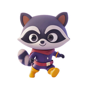 Chibi Raccoon Action Pose Vinyl Car Decal Sticker – Waterproof & UV-Resistant 4.0" Chibi Raccoon Action Pose Vinyl Car Decal Sticker – Waterproof & UV-Resistant 4.0"