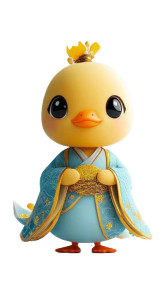 Chibi Yellow Duck Quanzhou Vinyl Car Decal Sticker – Waterproof & UV-Resistant 4.0"