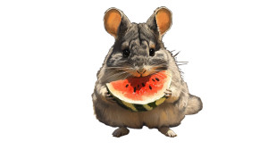 Chinchilla Watermelon Fields Vinyl Car Decal Sticker – Waterproof & UV-Resistant 7.14"