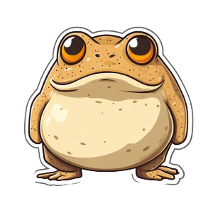 Chubby Desert Rain Frog Vinyl Car Decal Sticker – Waterproof & UV-Resistant 4.0"