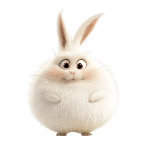 Chubby Fluffy Rabbit Cartoon Vinyl Car Decal Sticker – Waterproof & UV-Resistant 4.0" Chubby Fluffy Rabbit Cartoon Vinyl Car Decal Sticker – Waterproof & UV-Resistant 4.0"