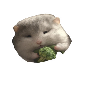 Chubby Hamster Cozy Nap Vinyl Car Decal Sticker – Waterproof & UV-Resistant 4.0"