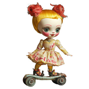 Classic Doll Roller Skating Vinyl Car Decal Sticker – Waterproof & UV-Resistant 4.0"