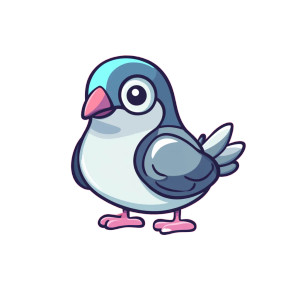 Cocopro Logo Pigeon Mascot Vinyl Car Decal Sticker – Waterproof & UV-Resistant 4.0"