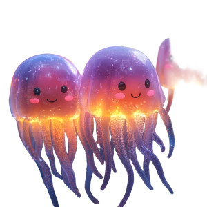 Colorful Jelly Creatures 4K Vinyl Car Decal Sticker – Waterproof & UV-Resistant 4.0"