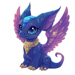 Comical Chibi Celestial Sphinx Vinyl Car Decal Sticker – Waterproof & UV-Resistant 4.0"