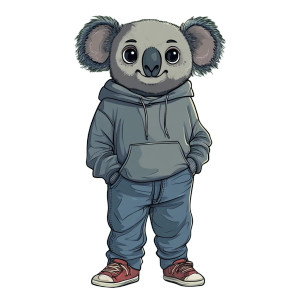 Cool Koala Casual Vinyl Car Decal Sticker – Waterproof & UV-Resistant 4.0"