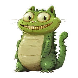 Crocodile Cat Cartoon Vinyl Car Decal Sticker – Waterproof & UV-Resistant 4.0" Crocodile Cat Cartoon Vinyl Car Decal Sticker – Waterproof & UV-Resistant 4.0"