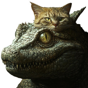 Crocodile Cat Head Vinyl Car Decal Sticker – Waterproof & UV-Resistant 4.0"