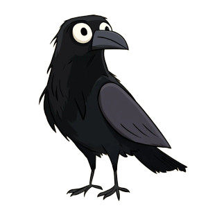 Crow Cartoon 2D Vinyl Car Decal Sticker – Waterproof & UV-Resistant 4.0" Crow Cartoon 2D Vinyl Car Decal Sticker – Waterproof & UV-Resistant 4.0"