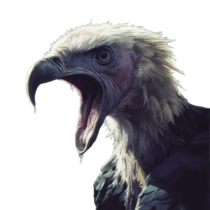 Crying Vulture Realistic Vinyl Car Decal Sticker – Waterproof & UV-Resistant 4.0"