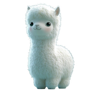 Cute Alpaca 3D Texture Vinyl Car Decal Sticker – Waterproof & UV-Resistant 4.0"