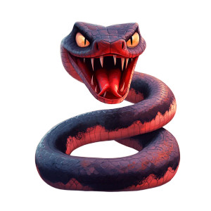 Cute Angry Hissing Snake Vinyl Car Decal Sticker – Waterproof & UV-Resistant 4.0"