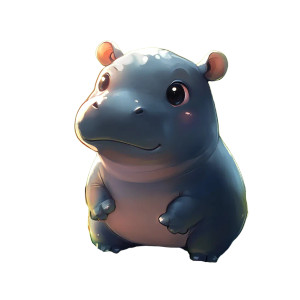 Cute Anime Hippo Vinyl Car Decal Sticker – Waterproof & UV-Resistant 4.0" Cute Anime Hippo Vinyl Car Decal Sticker – Waterproof & UV-Resistant 4.0"
